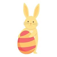 Small easter bunny icon cartoon vector. Cute rabbit vector