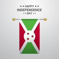 Burundi Independence day hanging flag background vector