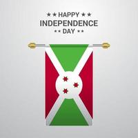 Burundi Independence day hanging flag background vector