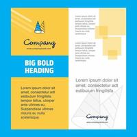 Cone cap Company Brochure Title Page Design Company profile annual report presentations leaflet Vector Background