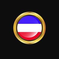 Khakassia flag Golden button vector