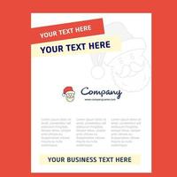 Santa clause Title Page Design for Company profile annual report presentations leaflet Brochure Vector Background