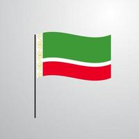 Chechen Republic waving Flag vector