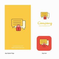 Secure chat Company Logo App Icon and Splash Page Design Creative Business App Design Elements vector