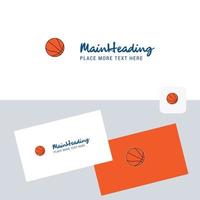 Basketball vector logotype with business card template Elegant corporate identity Vector