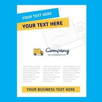 Truck Title Page Design for Company profile annual report presentations leaflet Brochure Vector Background