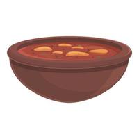 Bean tomato soup icon cartoon vector. Food portugal vector