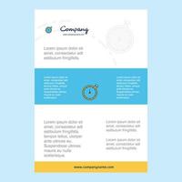 Template layout for Stopwatch comany profile annual report presentations leaflet Brochure Vector Background