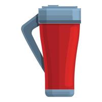 Thermos beverage icon, cartoon style vector