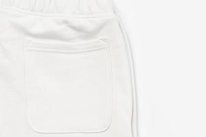 Cotton fabric texture of a white sweatpants photo