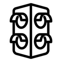 Road traffic lights icon, outline style vector