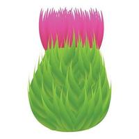 Thistle flower icon, cartoon style vector