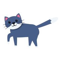 icono de gato, estilo de dibujos animados vector