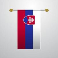 Slovakia hanging Flag vector