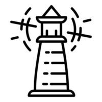 Radar lighthouse icon, outline style vector