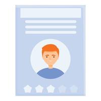 Candidate rating icon cartoon vector. Vote recruit vector