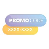 Promo coupon icon cartoon vector. Promotion code vector