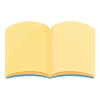 Opened big book icon cartoon style Royalty Free Vector Image