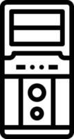 case computer pc cpu accessory - outline icon vector