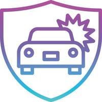 insurance car life health guard - gradient icon vector