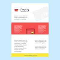 Template layout for Credit card comany profile annual report presentations leaflet Brochure Vector Background