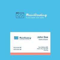 Code logo Design with business card template Elegant corporate identity Vector