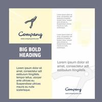 Cutter Company Brochure Title Page Design Company profile annual report presentations leaflet Vector Background