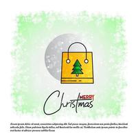 Merry Christmas card with creative design vector