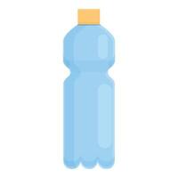 icono de botella bio de plástico biodegradable, estilo de dibujos animados