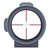 Telescopic sight gun icon, cartoon style