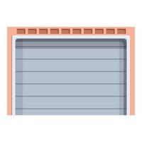 Garage smart gate icon, cartoon and flat style vector