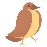 Walking sparrow icon cartoon vector. Flight house vector