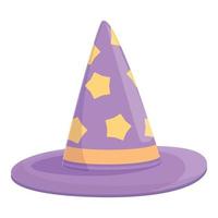 Star magic hat icon cartoon vector. Circus wand vector