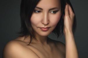 Portrait of young and beautiful asian woman photo