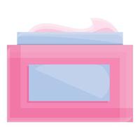 Cream jar icon, cartoon style vector