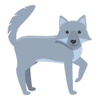 Forest wolf icon, cartoon style vector