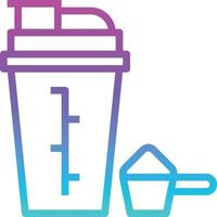 shaker bottle diet nutrition protien - gradient icon vector