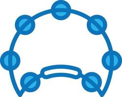 tambourine music musical instrument - blue icon vector