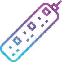 extension lead hub computer accessory - gradient icon vector