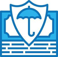 insurance money protection security banking - blue icon vector