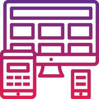 responsive design multiple platform seo - gradient icon vector