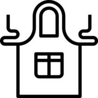 apron clothes bag protect kitchen - outline icon vector