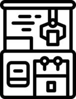 claw machine game arcade entertainment - outline icon vector