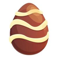 icono de huevo de chocolate con caramelo vector de dibujos animados. dulces de pascua