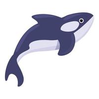 Deep killer whale icon, cartoon style vector