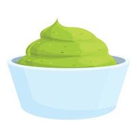 icono de ingrediente de wasabi, dibujos animados y estilo plano vector