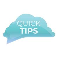 Tips cloud icon, cartoon style vector