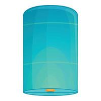 Balloon floating lantern icon, cartoon style vector