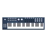 Techno synthesizer icon cartoon vector. Music keyboard vector