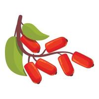 vector de dibujos animados de icono de goji natural. fruta berberis